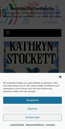 Anteprima del sito Die Testfamilie, media di Germania per articoli sponsorizzati