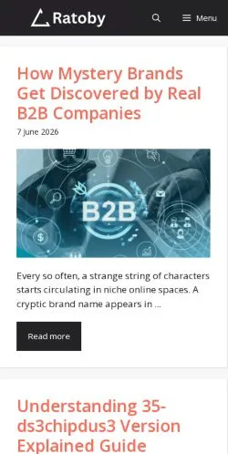 スポンサード記事向けのイギリスメディア、Ratobyのサイトプレビュー
