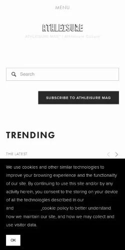 Anteprima del sito Athleisure Mag, media di Stati Uniti per articoli sponsorizzati