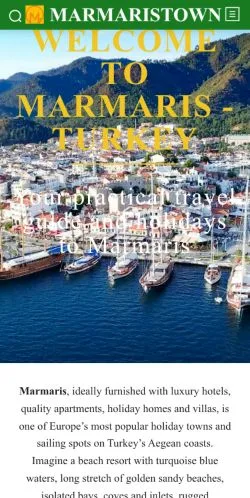 Anteprima del sito Marmaris Town, media di Stati Uniti per articoli sponsorizzati