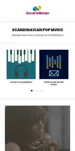 Anteprima del sito Scandipop, media di Regno Unito per articoli sponsorizzati