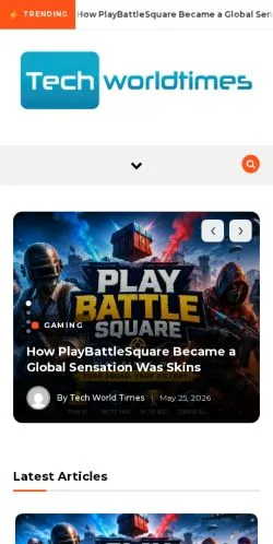 Forhåndsvisning av nettstedet Tech World Times, medium fra USA for sponsede artikler