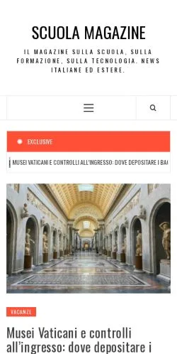 Anteprima del sito Scuola Magazine, media di Italia per articoli sponsorizzati