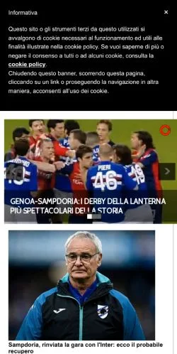 Anteprima del sito Liguriagol, media di Italia per articoli sponsorizzati