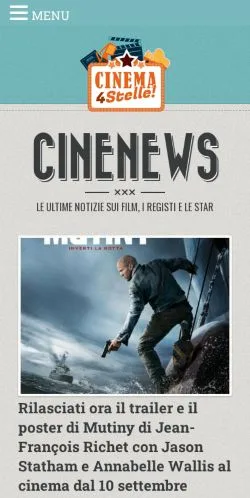 스폰서 기사용 이탈리아 매체 Cinema4Stelle 사이트 미리보기