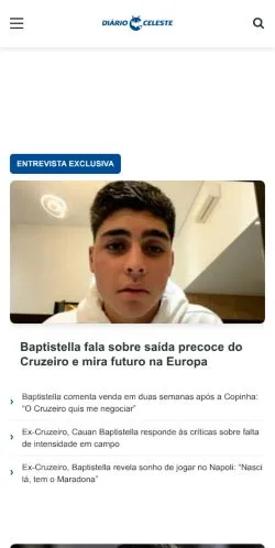 Anteprima del sito Diário Celeste, media di Brasile per articoli sponsorizzati