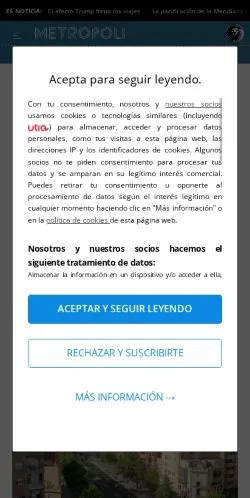 스폰서 기사용 스페인 매체 Metrópoli Abierta 사이트 미리보기