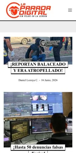スポンサード記事向けのメキシコメディア、La Parada Digitalのサイトプレビュー