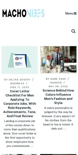 Anteprima del sito Macho Vibes, media di Stati Uniti per articoli sponsorizzati