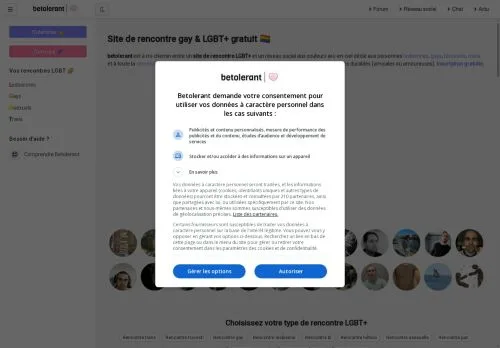 Anteprima del sito Betolerant, media di Francia per articoli sponsorizzati