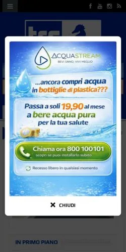 Forhåndsvisning av nettstedet TRC Giornale, medium fra Italia for sponsede artikler