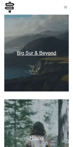 Anteprima del sito Hiking In Big Sur, media di Stati Uniti per articoli sponsorizzati