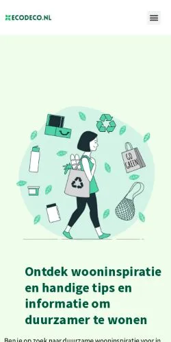 Podgląd witryny Ecodeco, medium z kraju Holandia do artykułów sponsorowanych