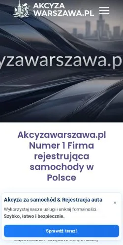 Anteprima del sito Akcyzawarszawa, media di Polonia per articoli sponsorizzati