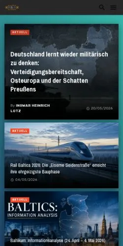 스폰서 기사용 독일 매체 Die Baltische Rundschau 사이트 미리보기