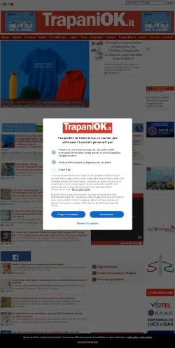 スポンサード記事向けのイタリアメディア、TrapaniOkのサイトプレビュー