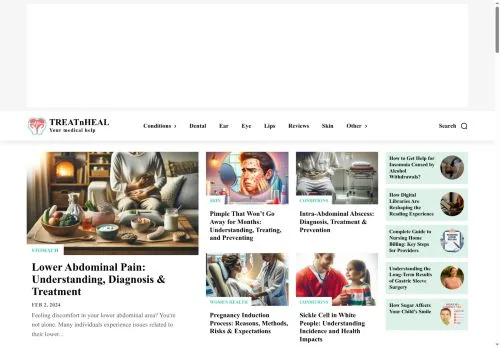Anteprima del sito Treat n Heal, media di Stati Uniti per articoli sponsorizzati