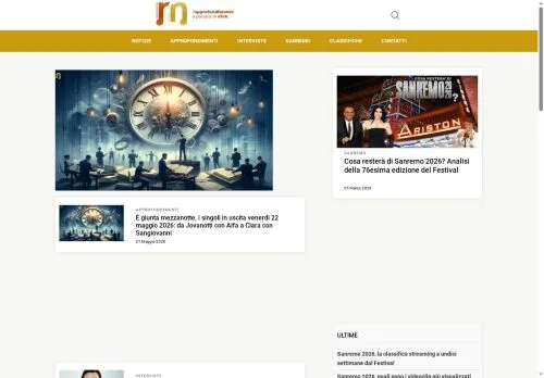 Anteprima del sito Recensiamo Musica, media di Italia per articoli sponsorizzati