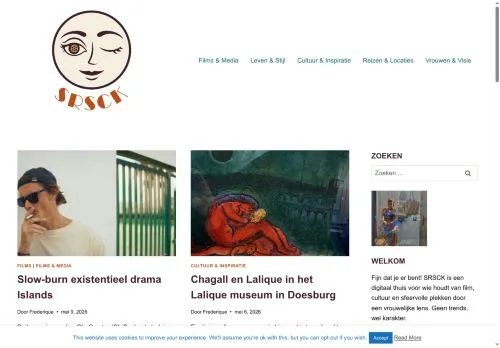 Förhandsvisning av webbplatsen SRSCK, medium i Nederländerna för sponsrade artiklar