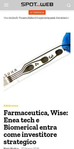 Preview of the Spotandweb website, a media outlet in Italy for sponsored articles