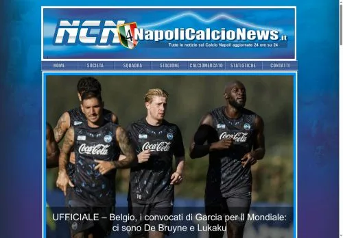 스폰서 기사용 이탈리아 매체 Notizie Calcio Napoli 사이트 미리보기