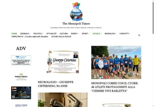 Podgląd witryny The Monopoli Times, medium z kraju Włochy do artykułów sponsorowanych