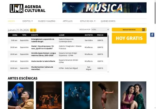 Voorbeeld van de site En Lima, medium uit Spanje voor gesponsorde artikelen