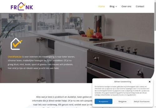 スポンサード記事向けのベルギーメディア、Checkfrankのサイトプレビュー