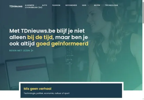 Podgląd witryny TDnieuws, medium z kraju Belgia do artykułów sponsorowanych