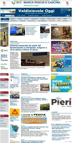 Podgląd witryny Valdinievole Oggi, medium z kraju Włochy do artykułów sponsorowanych