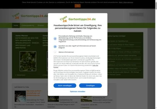 Podgląd witryny Gartentipps24, medium z kraju Niemcy do artykułów sponsorowanych