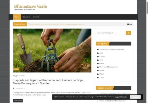 Anteprima del sito Sfumature Varie, media di Italia per articoli sponsorizzati