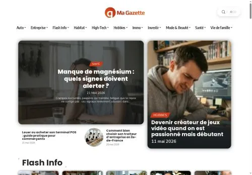 Anteprima del sito Ma Gazette, media di Francia per articoli sponsorizzati