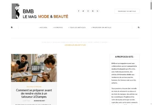 Forhåndsvisning af Blog Mode Beauté, medie fra Frankrig til sponsorerede artikler