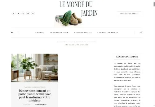 Anteprima del sito Le Monde Du Jardin, media di Francia per articoli sponsorizzati