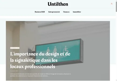 Anteprima del sito Untilthen, media di Francia per articoli sponsorizzati