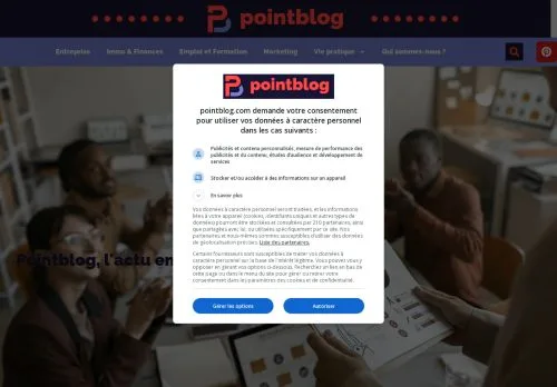 Forhåndsvisning af Pointblog, medie fra Frankrig til sponsorerede artikler