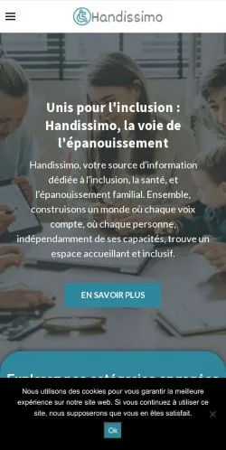 Sponsorlu makaleler için Fransa medyası Handissimo sitesinin önizlemesi