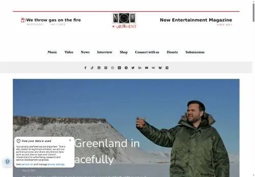 Anteprima del sito Now Entertainment, media di Stati Uniti per articoli sponsorizzati