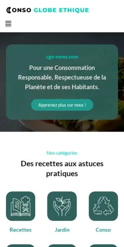 Anteprima del sito CGE News, media di Francia per articoli sponsorizzati