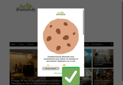 スポンサード記事向けのベルギーメディア、Inside Brusselsのサイトプレビュー