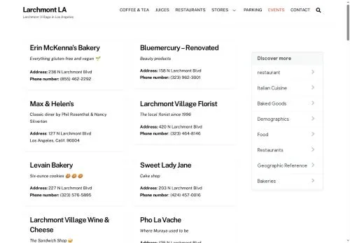 Anteprima del sito Larchmont LA, media di Stati Uniti per articoli sponsorizzati