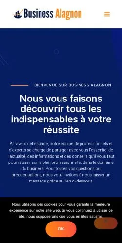 스폰서 기사용 프랑스 매체 Business Alagnon 사이트 미리보기