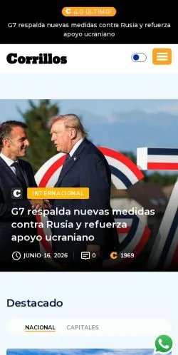 Preview of the Corrillos website, a media outlet in Spain for sponsored articles