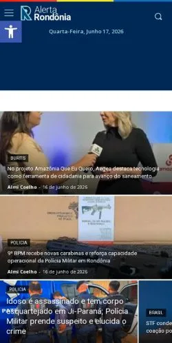 Podgląd witryny Alerta Rondônia, medium z kraju Brazylia do artykułów sponsorowanych