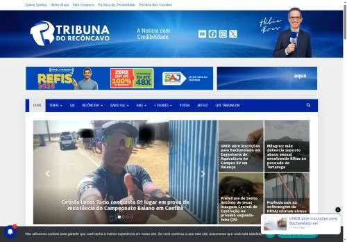 Anteprima del sito Tribuna do Recôncavo, media di Brasile per articoli sponsorizzati