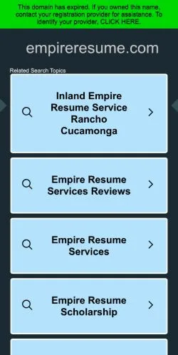 Anteprima del sito Empire Resume, media di Stati Uniti per articoli sponsorizzati