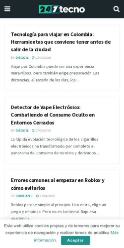 Forhåndsvisning af 247TECNO, medie fra Spanien til sponsorerede artikler