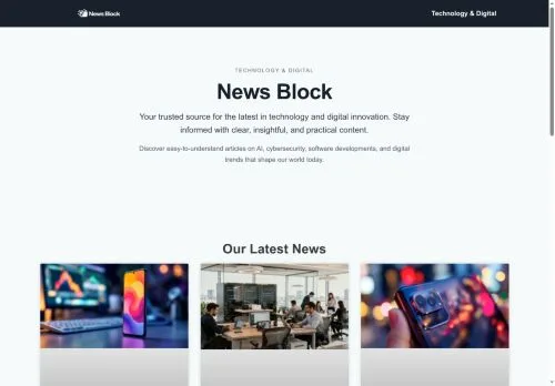 스폰서 기사용 미국 매체 News Block 사이트 미리보기