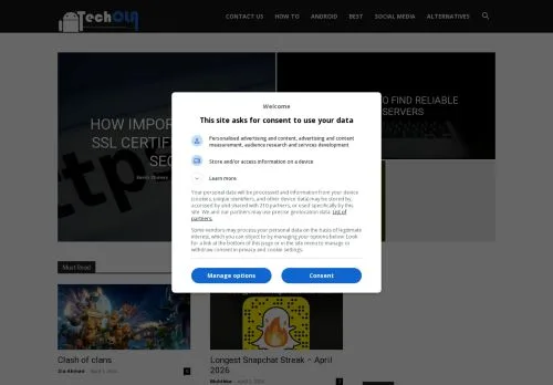 Vorschau der Website Techola, Medium aus Vereinigte Staaten für gesponserte Artikel